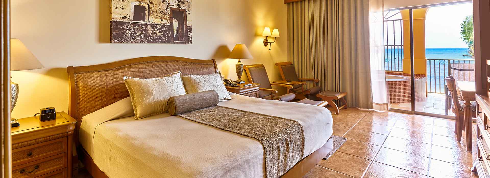 suite frente al mar con cama king size