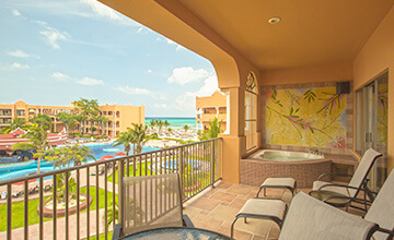 suite en the royal haciendas con vista al mar