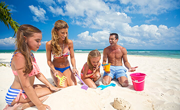 actividades familiares en hotel frente al mar